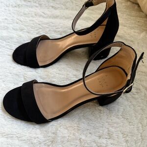 a new day Elegant Black Suede Heels